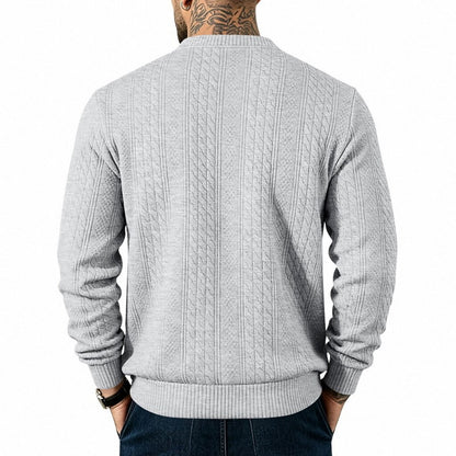 Cable Pocket V-Neck Cardigan