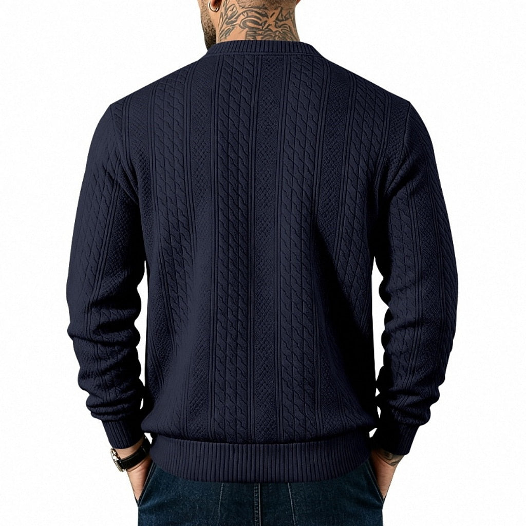 Cable Pocket V-Neck Cardigan