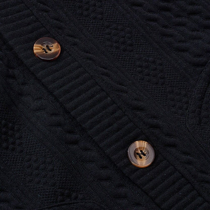 Cable Pocket V-Neck Cardigan