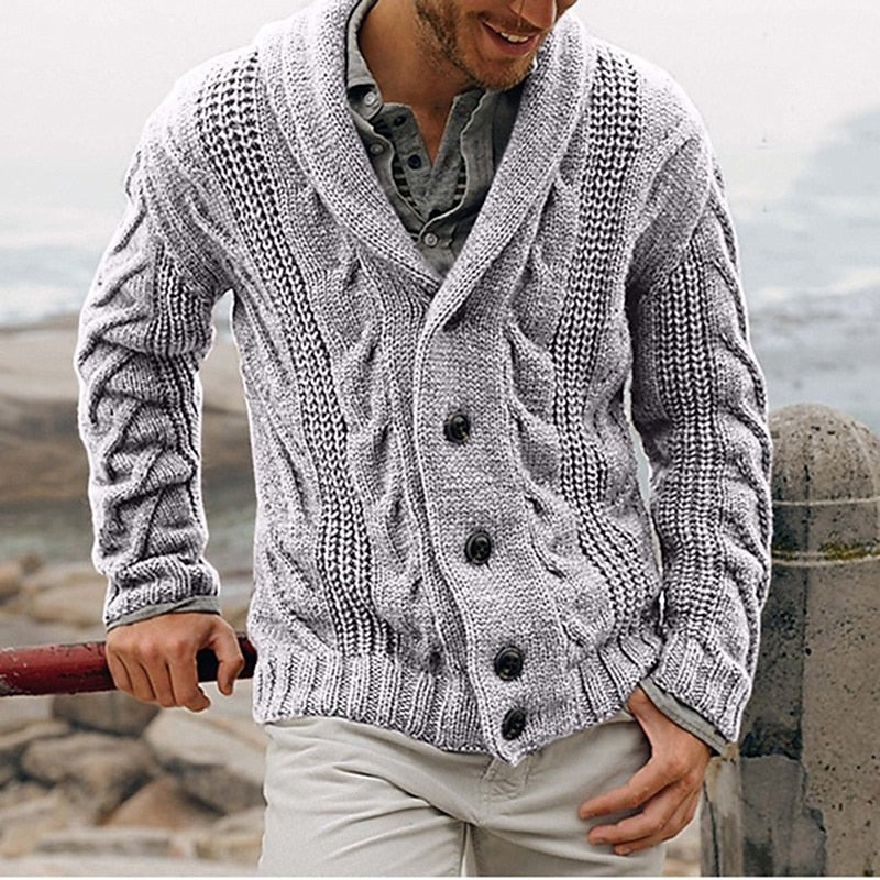 Braided Diamond Shawl Cardigan