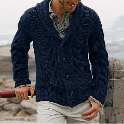 Braided Diamond Shawl Cardigan