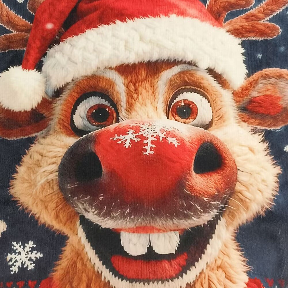 Red-Nose Reindeer Christmas Sweater