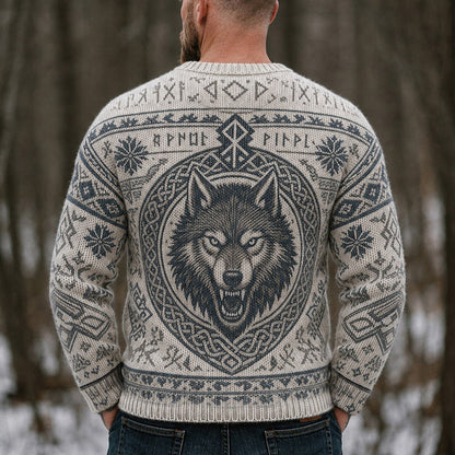 Norse Wolf Compass Sweater