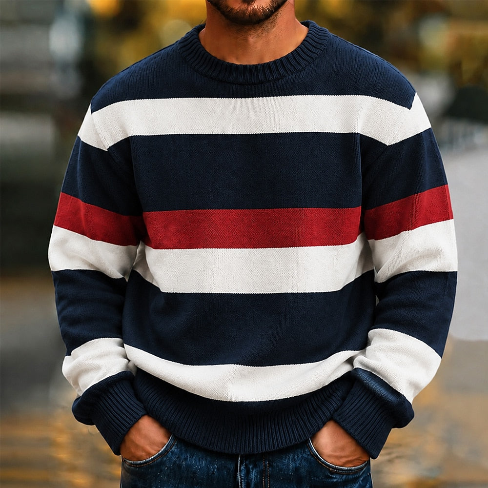Contrast Chest Band Sweater