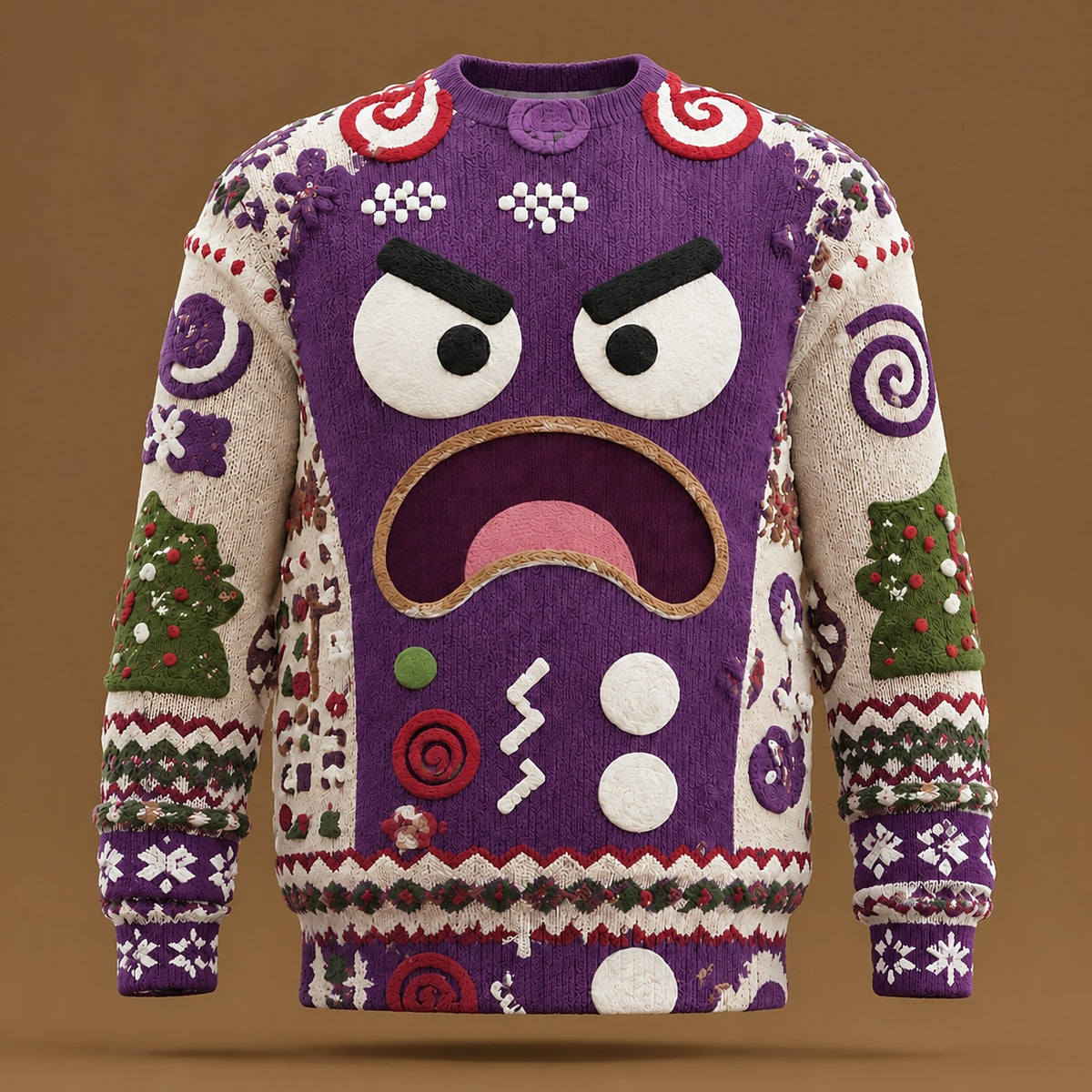 Angry Gingerbread Candy Sweater