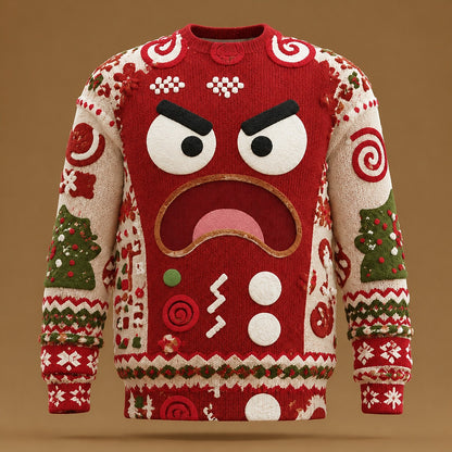Angry Gingerbread Candy Sweater