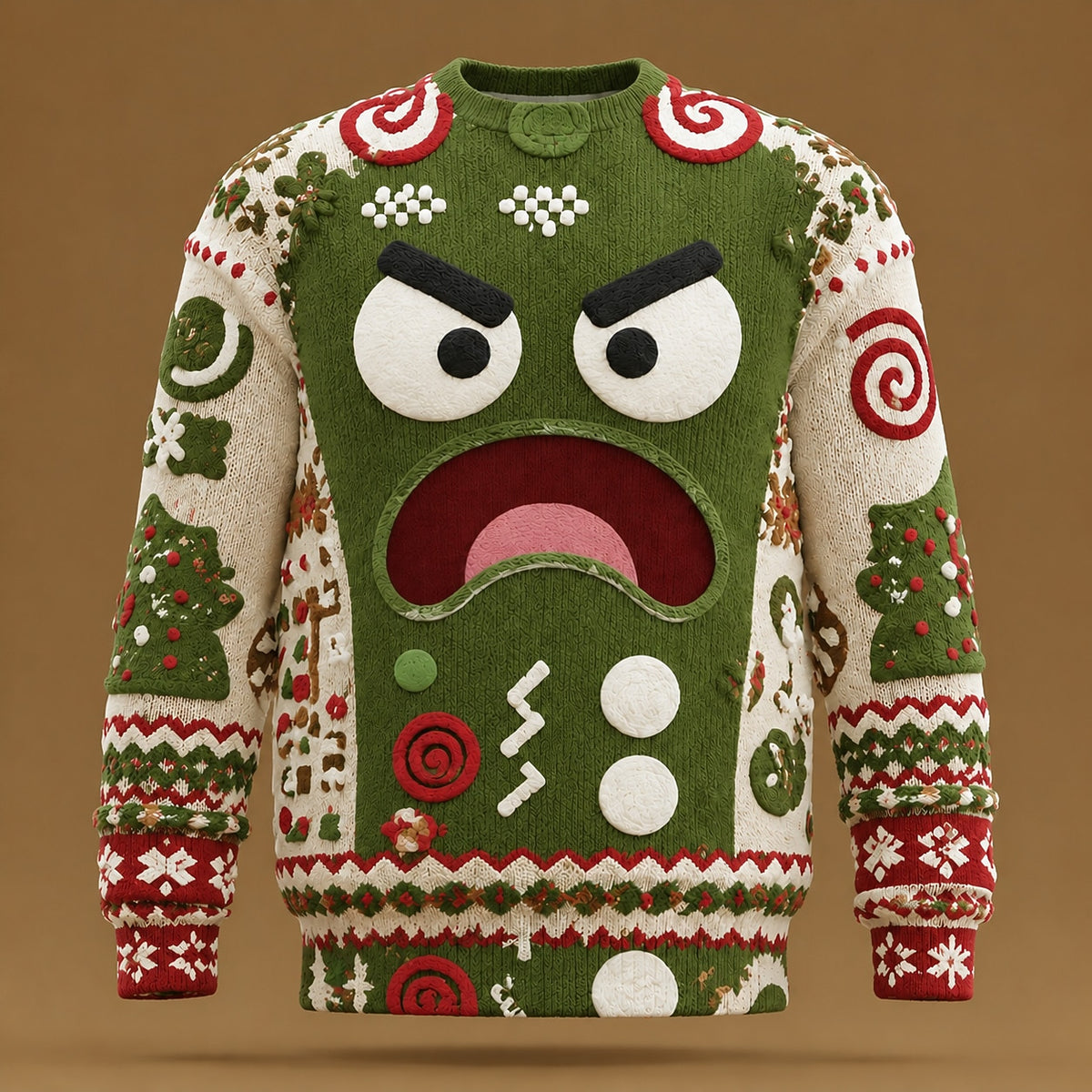 Angry Gingerbread Candy Sweater