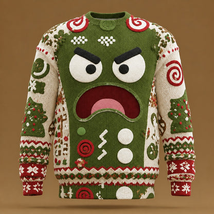 Angry Gingerbread Candy Sweater