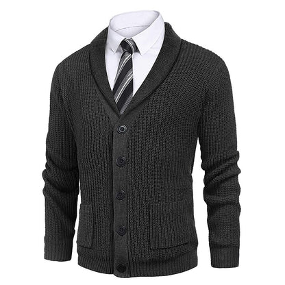 Ribbed Pocket V-Neck Cardigan
