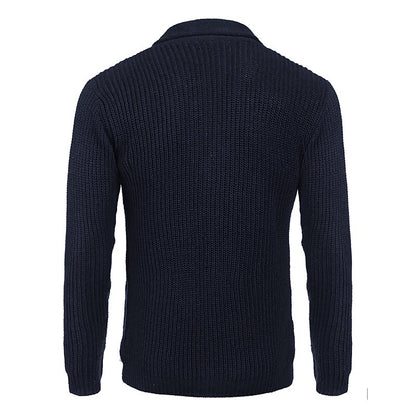 Ribbed Pocket V-Neck Cardigan