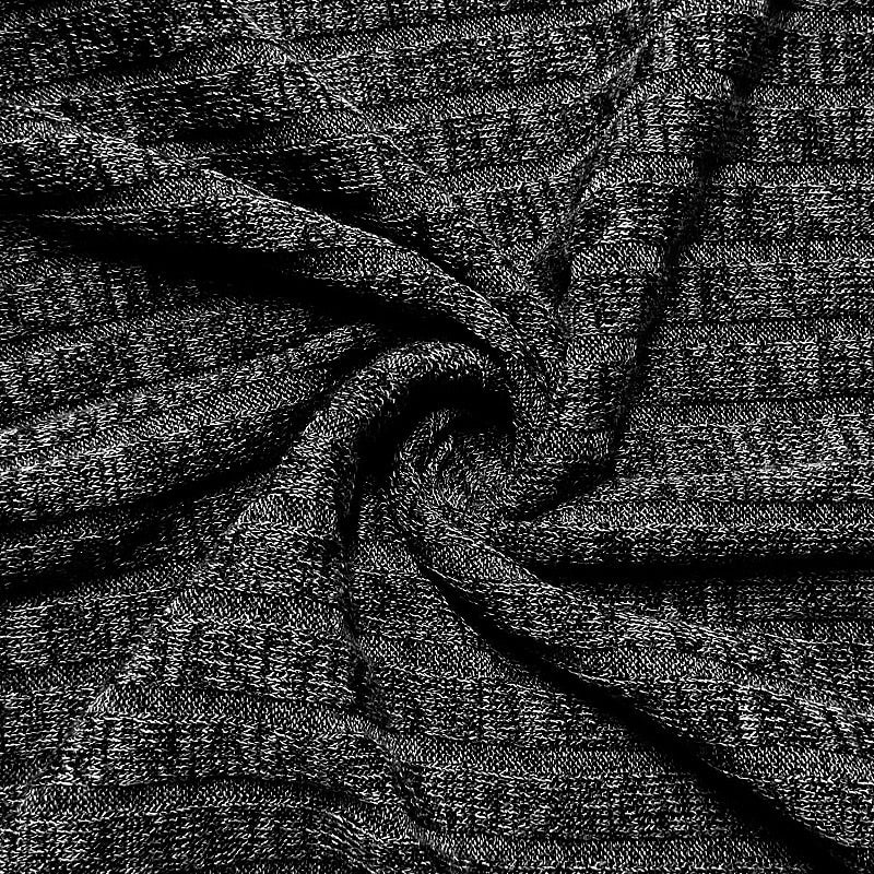 Fine Rib Button-Neck Hoodie