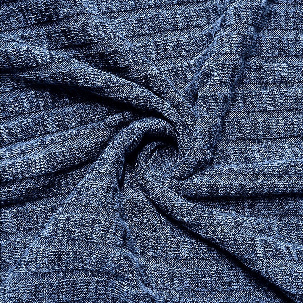 Rib Knit Henley-Neck Hoodie