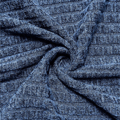 Rib Knit Henley-Neck Hoodie