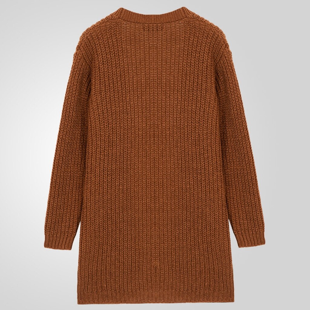 Relaxed Open-Front Knit Cardigan