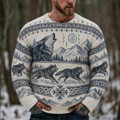Running Wolf Pack Sweater