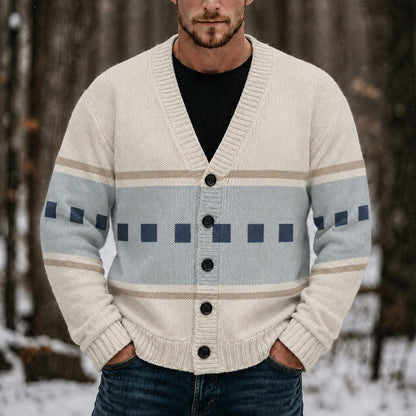Window Band Geometric Cardigan