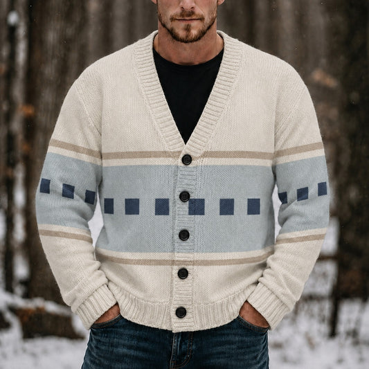 Window Band Geometric Cardigan