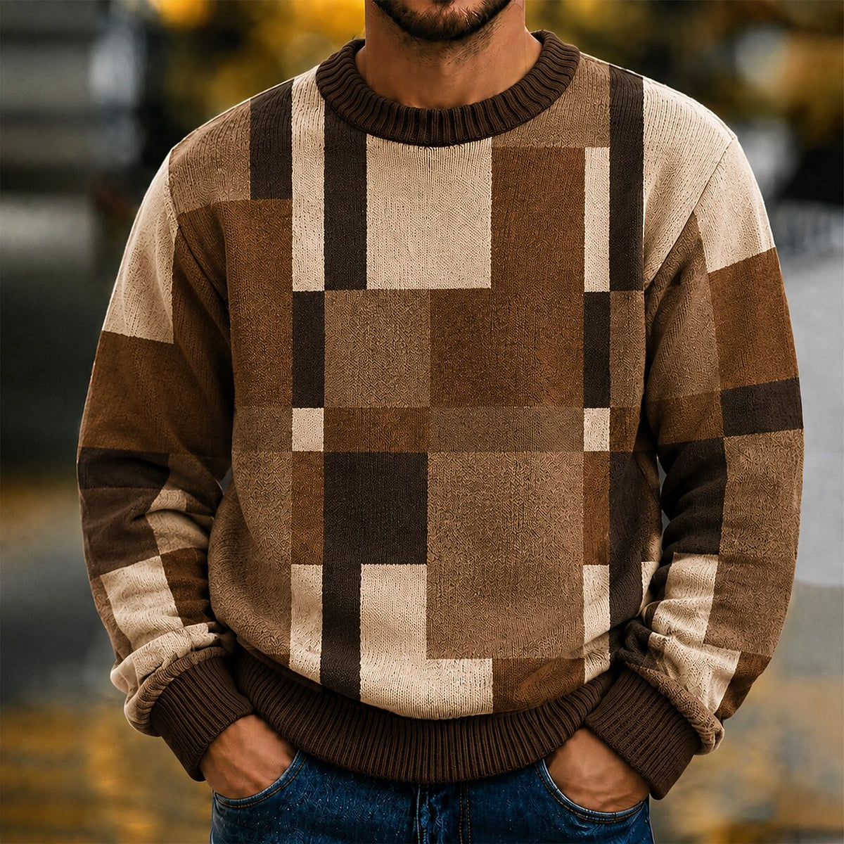 Intersecting Block Sweater
