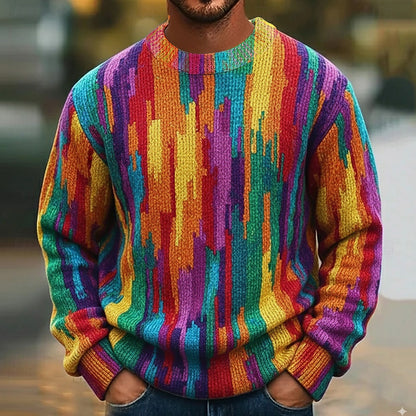Chromatic Brushstroke Sweater