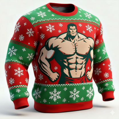 Muscle Santa Christmas Sweatshirt
