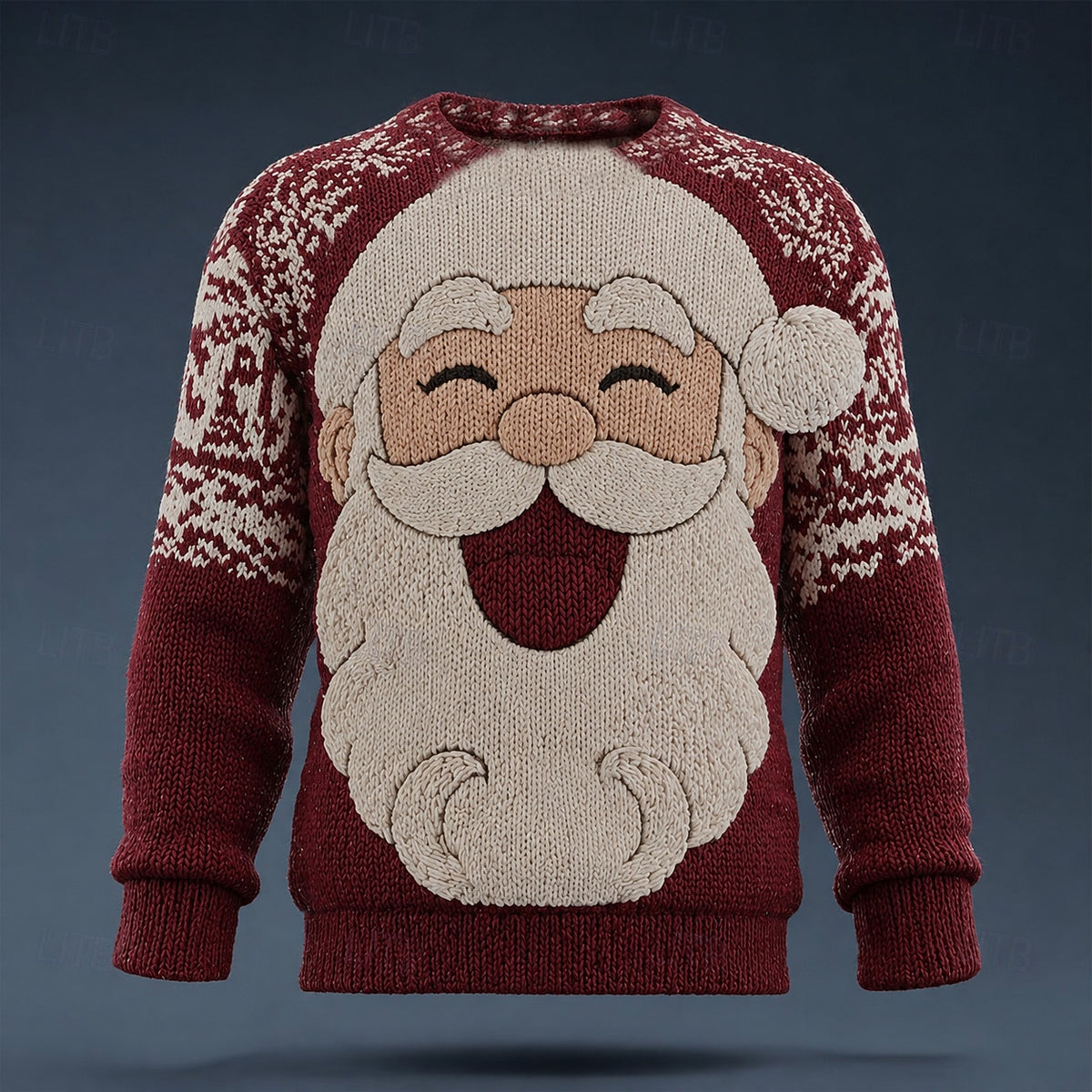 Cartoon Santa Beard Christmas Sweater