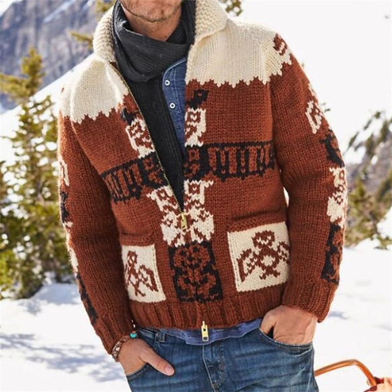 Patchwork Nordic Shawl Cardigan