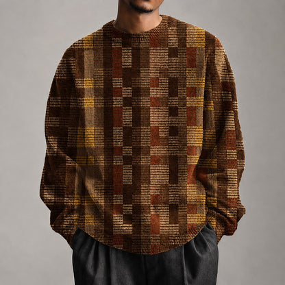 Layered Pixel Check Sweater