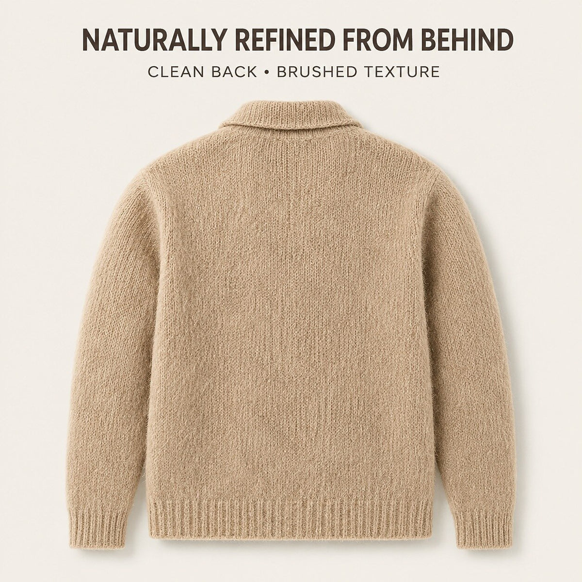 Plush Foldover Collar Cardigan