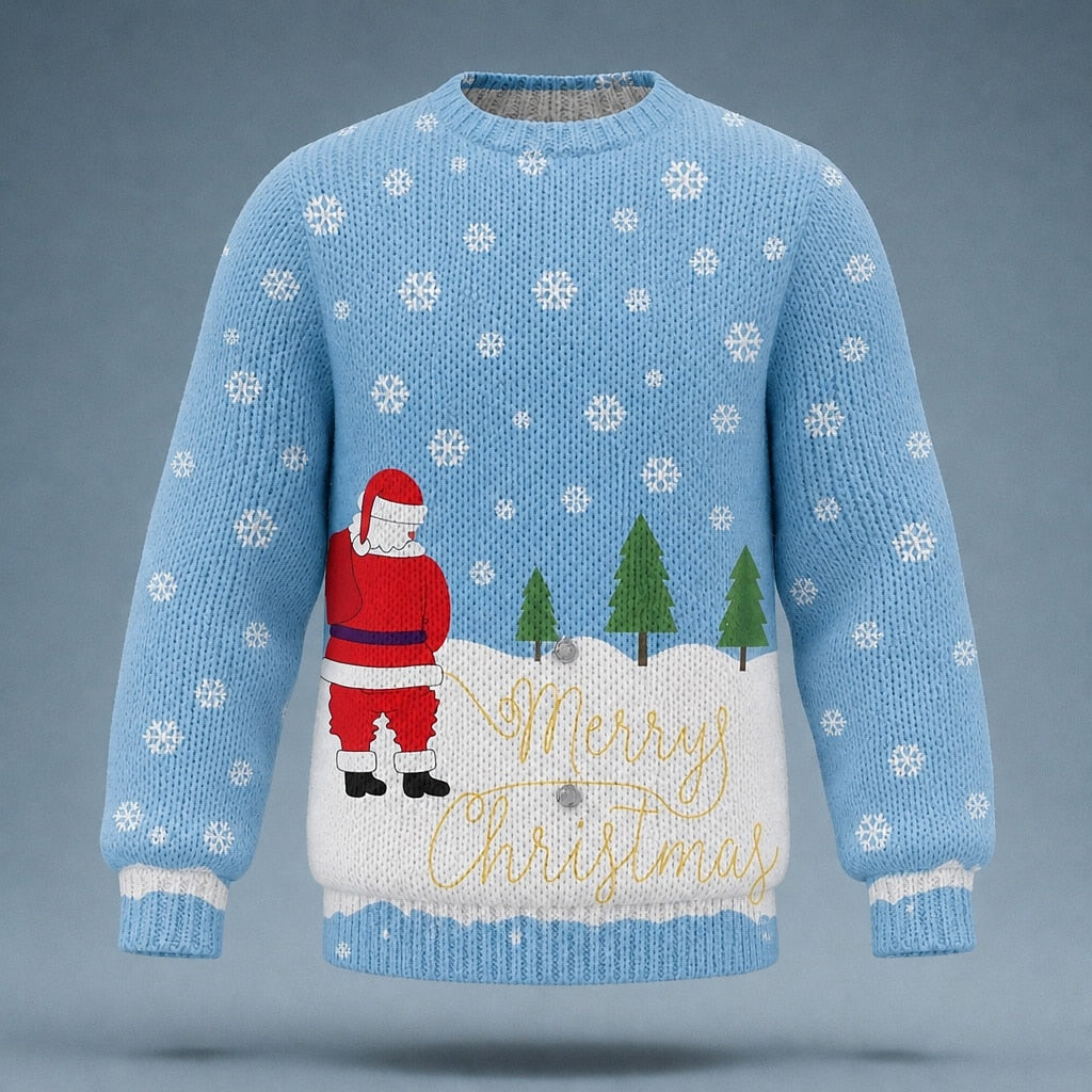 Santa Merry Christmas Cloud Sweater