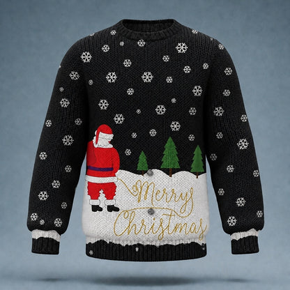 Santa Merry Christmas Cloud Sweater