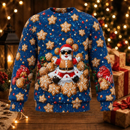 Sunglasses Santa Ornament Christmas Sweater