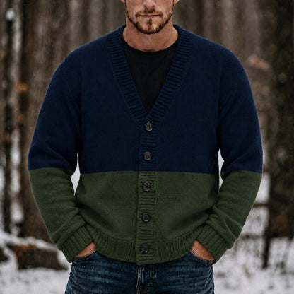 Two-Panel Color Block Cardigan