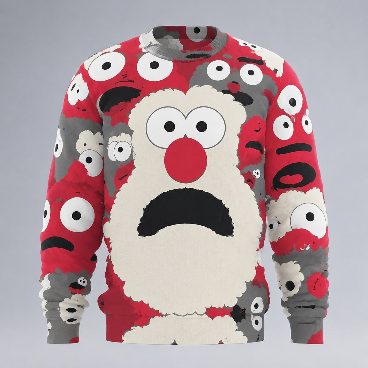 Expressive Santa Portrait Sweater