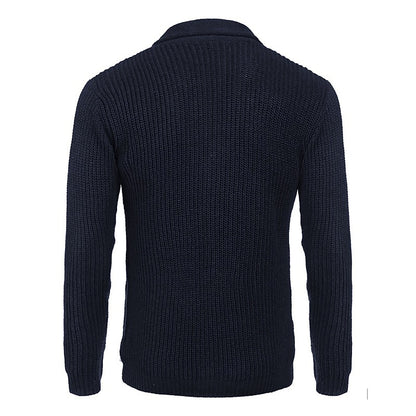 Ribbed Shawl Pocket Cardigan