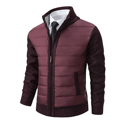 Padded Panel Zip Cardigan