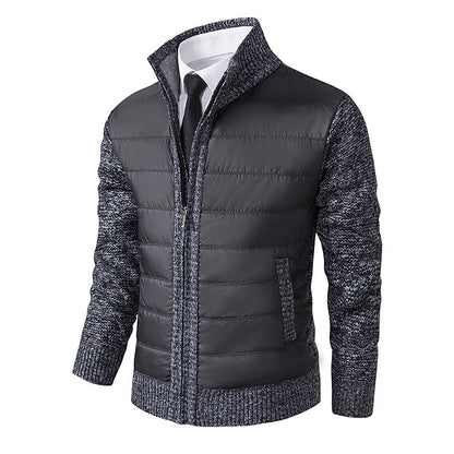 Padded Panel Zip Cardigan