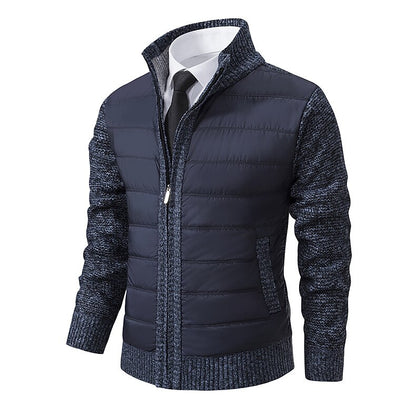 Padded Panel Zip Cardigan