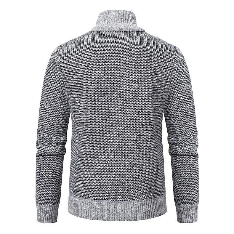 Padded Panel Zip Cardigan