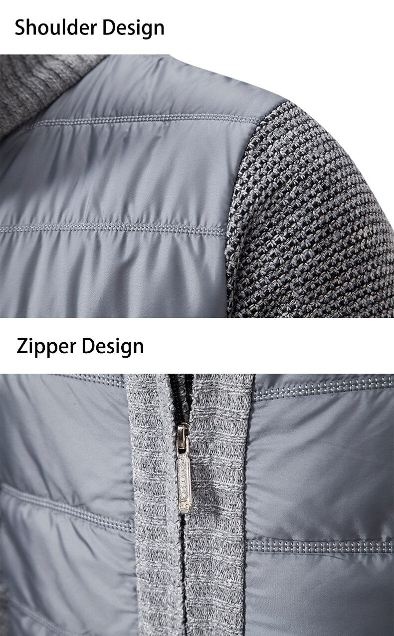 Padded Panel Zip Cardigan