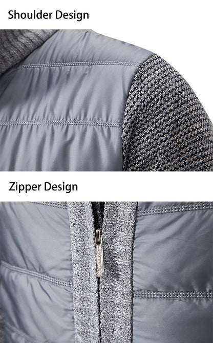 Padded Panel Zip Cardigan