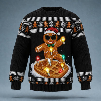 Sunglasses Gingerbread Party Sweater