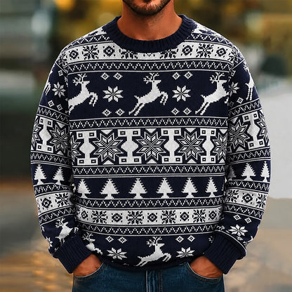 Reindeer and Snowflake Fair Isle Sweater