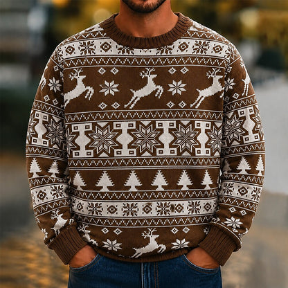 Reindeer and Snowflake Fair Isle Sweater