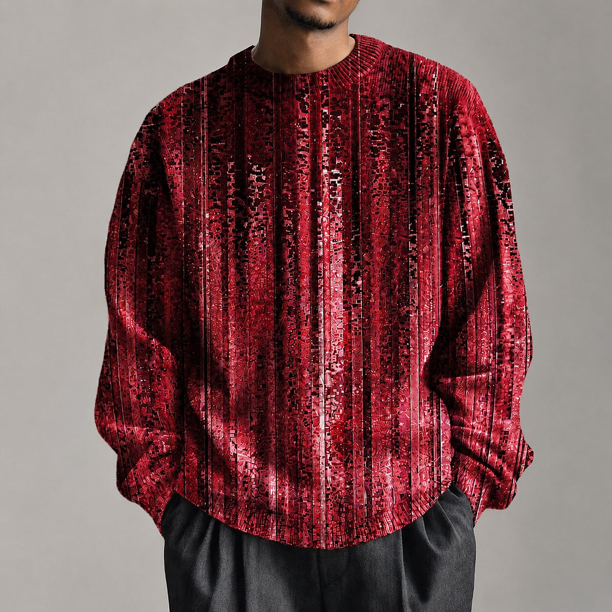 Weathered Vertical Stripe Sweater
