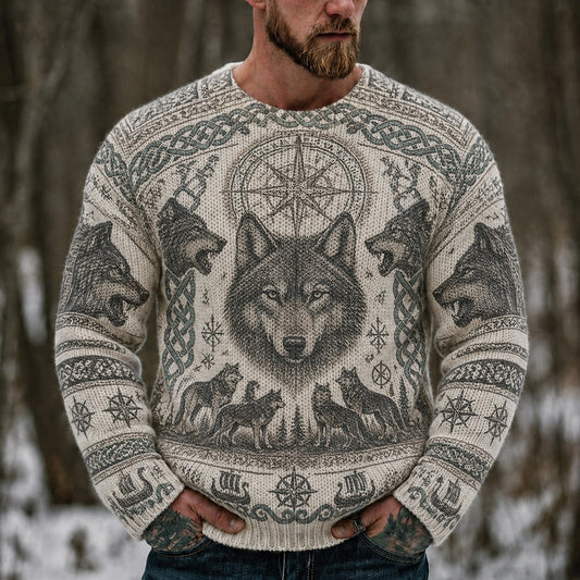 Wolf and Raven Forest Sweater
