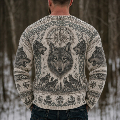 Wolf and Raven Forest Sweater