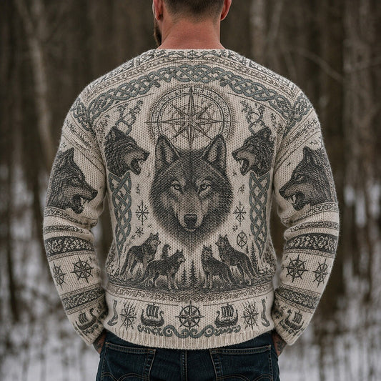 Wolf and Raven Forest Sweater