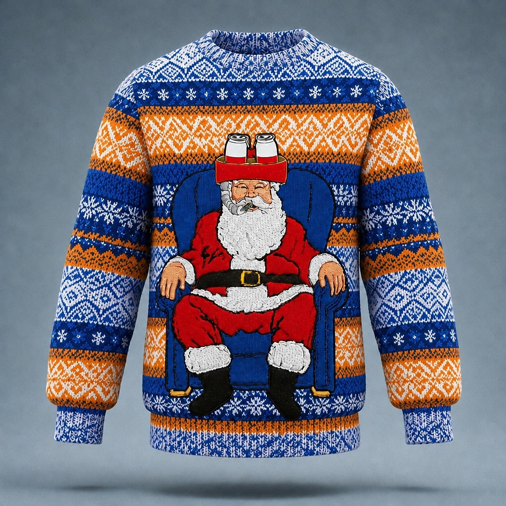 Santa Toilet Humor Christmas Sweater