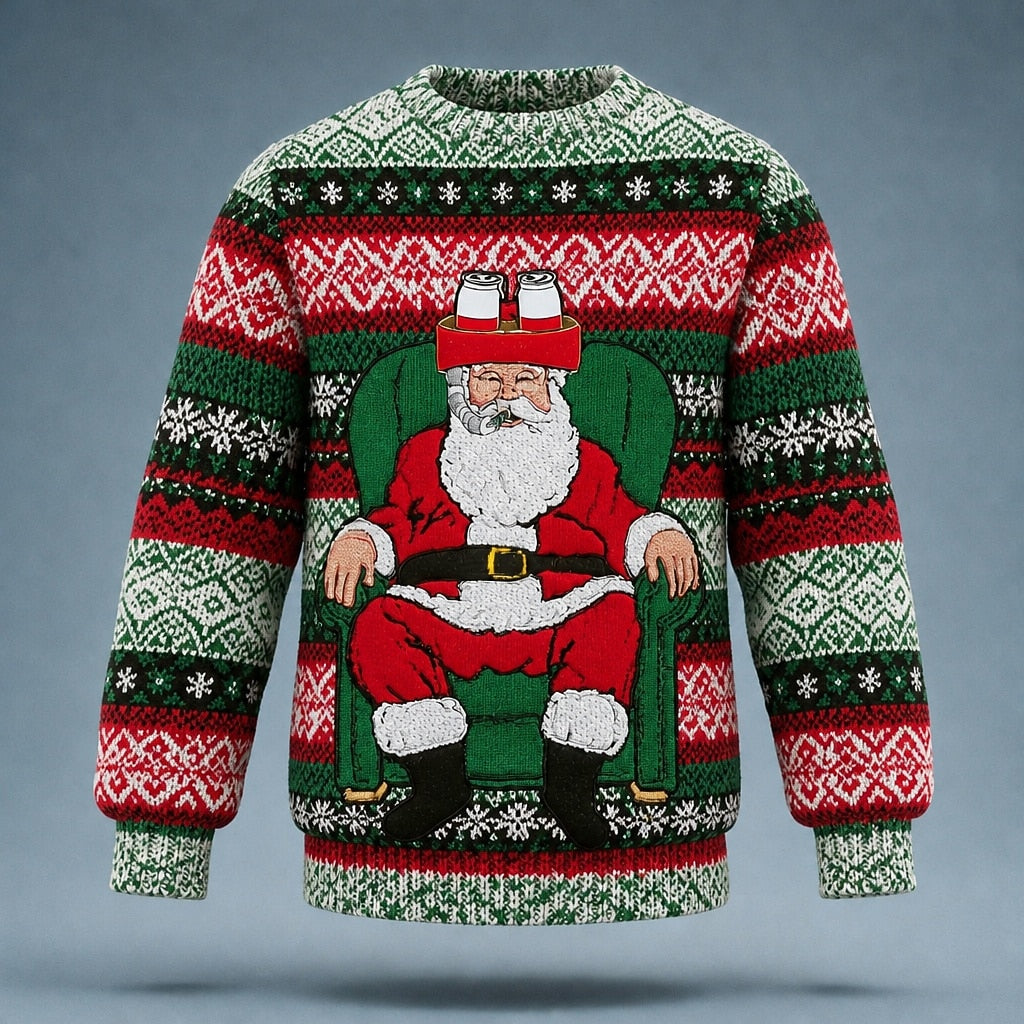 Santa Toilet Humor Christmas Sweater