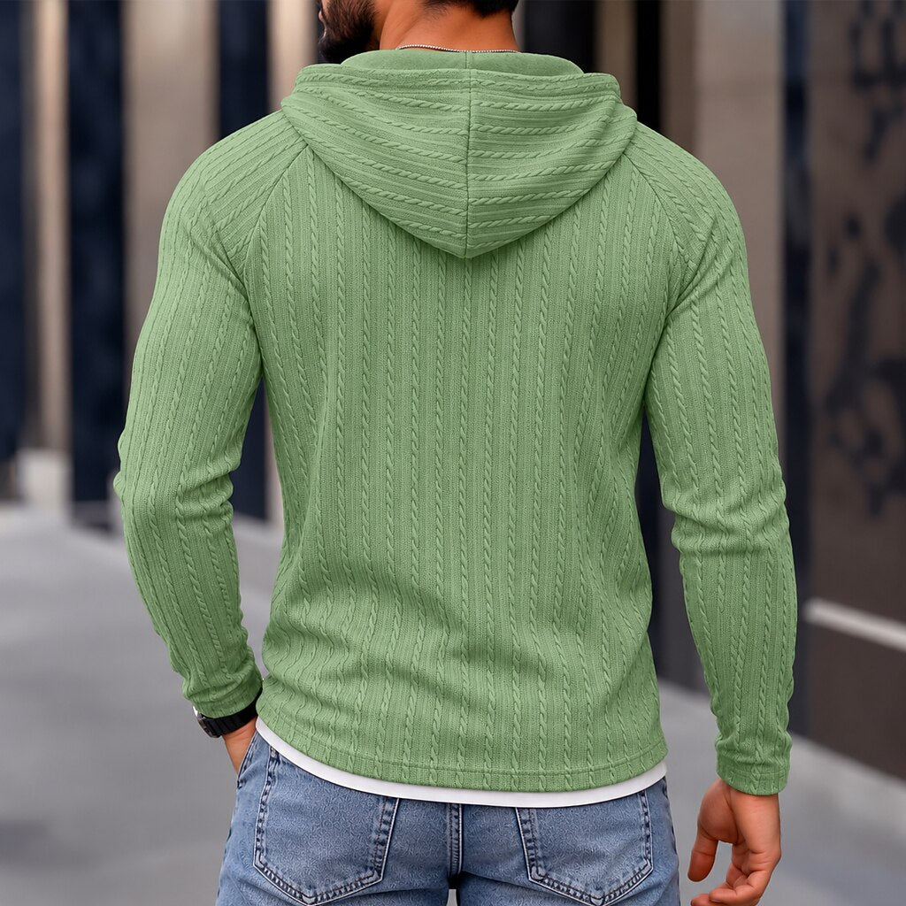 Layered Hem Lace-Up Hoodie